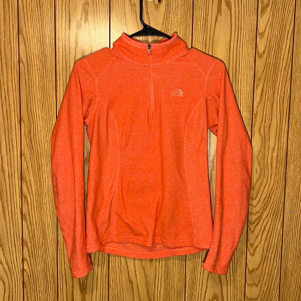 🔥Coral North Face Quarter Zip / Womens Size Extra Small - Picture 1 of 6